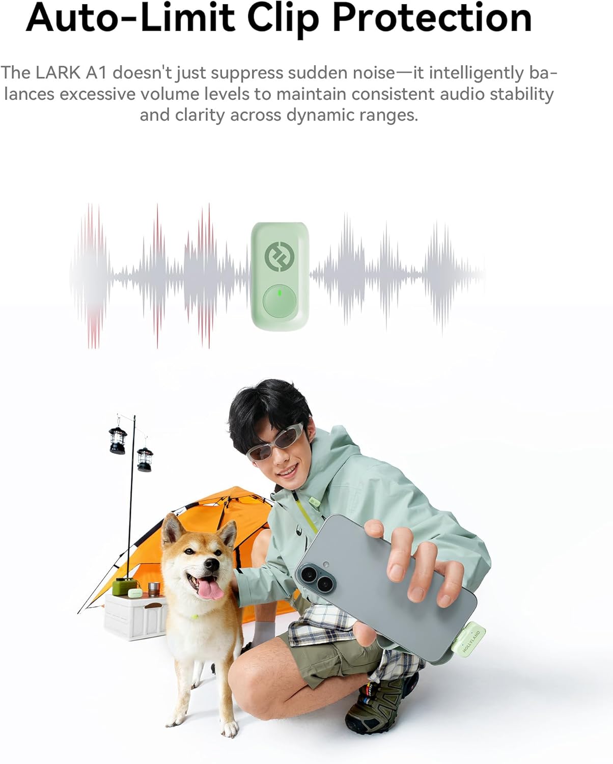 hollyland-lark-a1-wireless-microphone Green