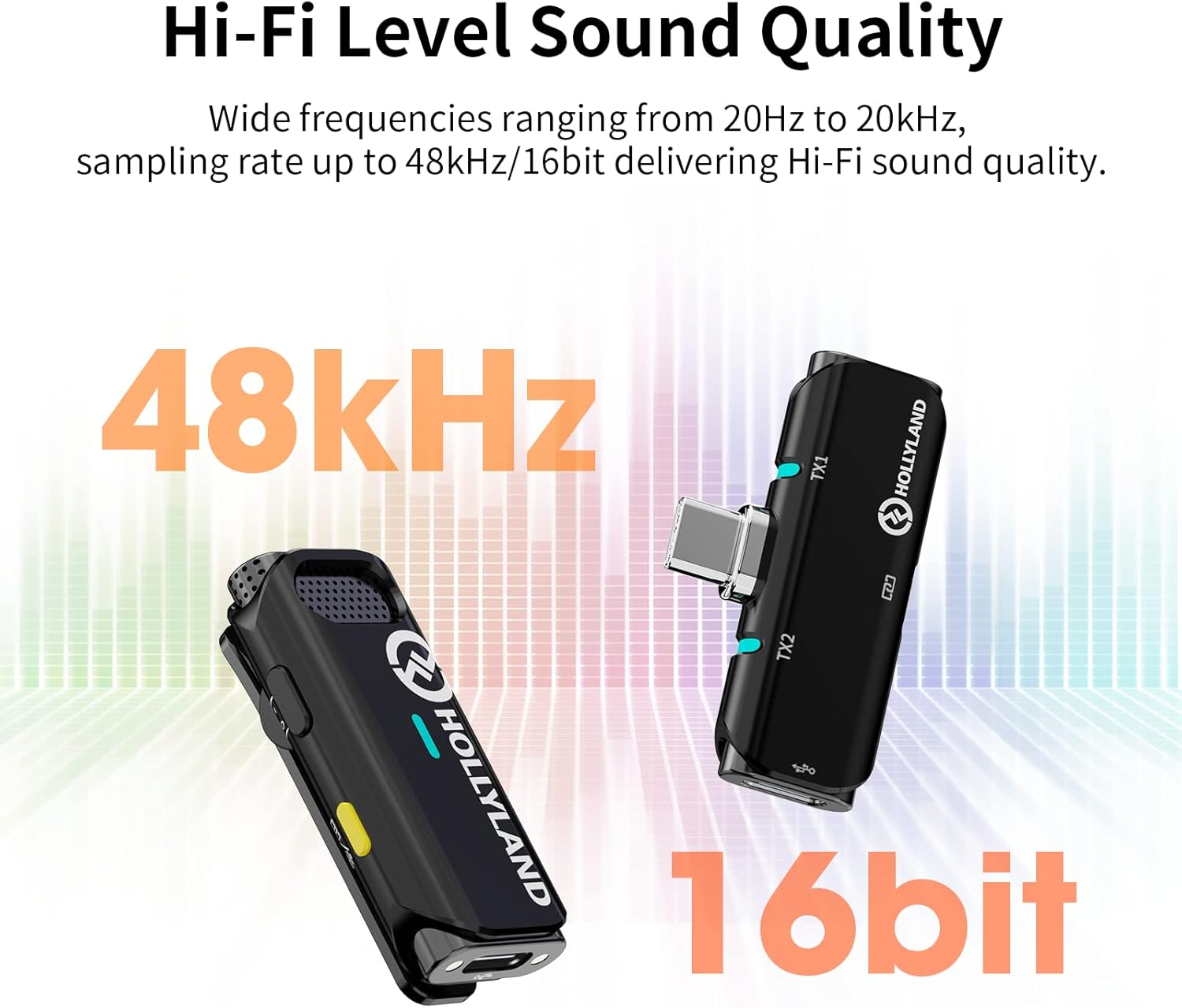 hollyland-lark-c1-wireless-microphone Black