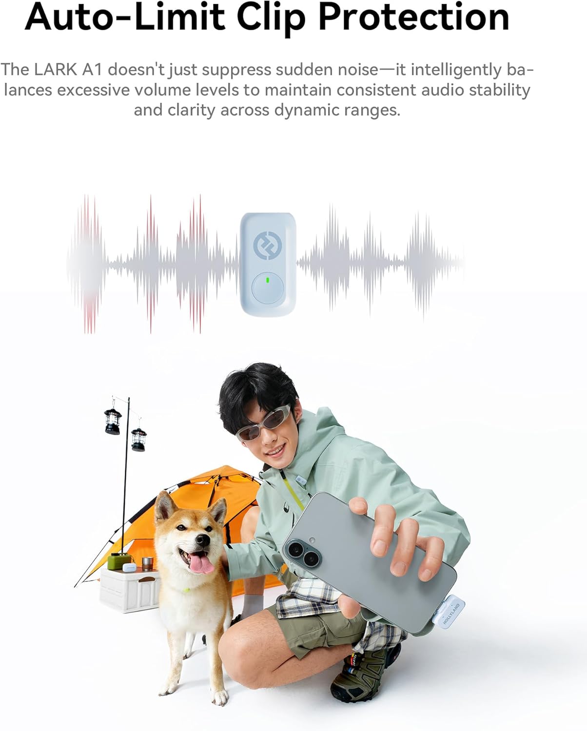 hollyland-lark-a1-wireless-microphone Blue
