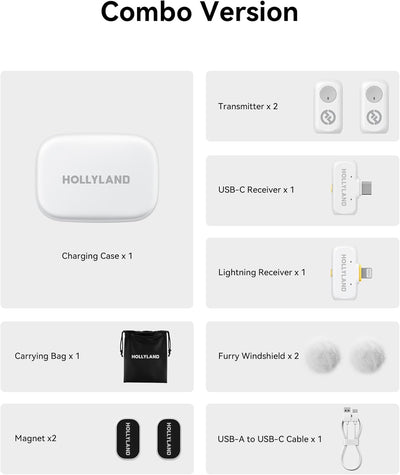 hollyland-lark-a1-wireless-microphone White