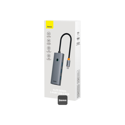 baseus-flite-5-port-hub-docking-station Space Grey