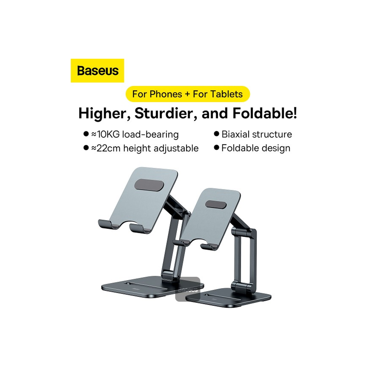 baseus-biaxial-foldable-metal-stand-tablet Space Grey
