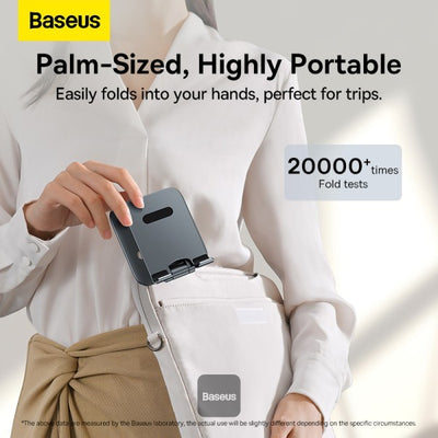 baseus-biaxial-foldable-metal-stand-phone Space Grey
