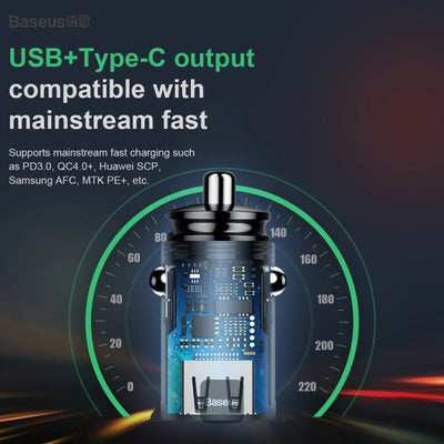 baseus-circular-30w-pps-car-charger Black