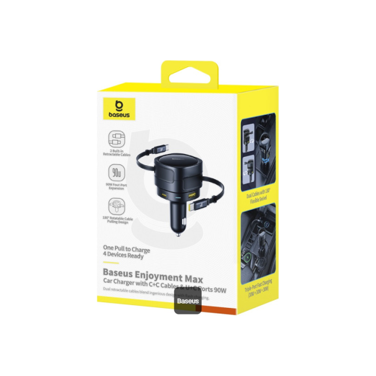 baseus-enjoyment-max-90w-car-charger Black