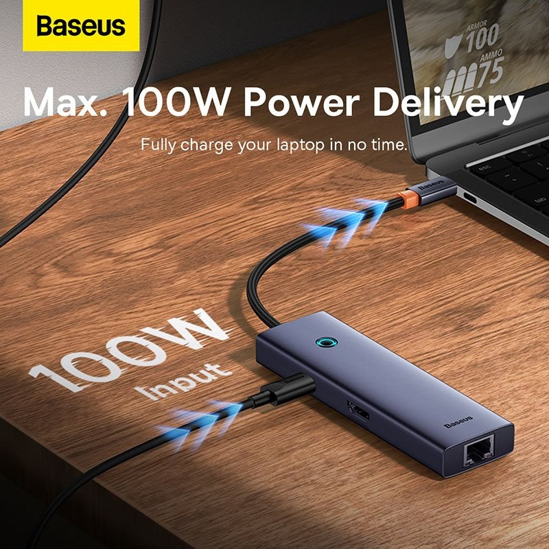 baseus-flite-7-port-hub-docking-station Space Grey