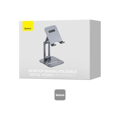 baseus-biaxial-foldable-metal-stand-phone Space Grey