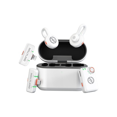 Hollyland Lark M2S Wireless Lavalier Microphone Glacier White