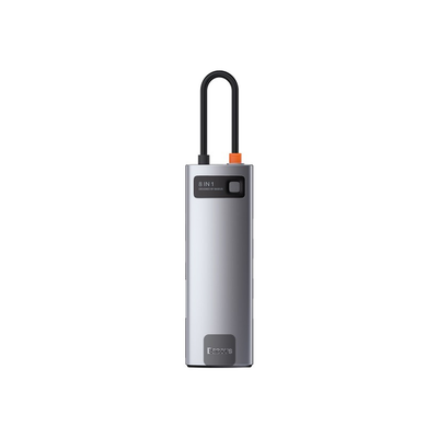 baseus-metal-gleam-8in1-usb-c-hub Space Grey