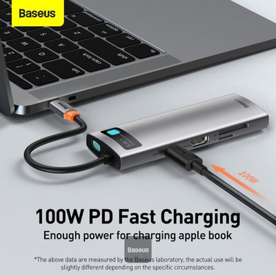 baseus-metal-gleam-8in1-usb-c-hub Space Grey