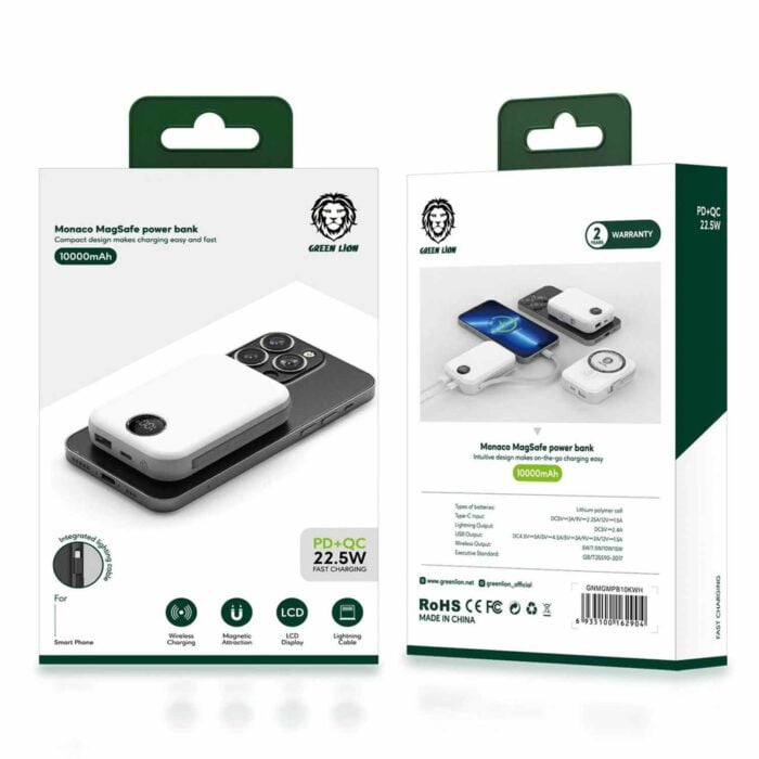 Monaco MagSafe Power Bank 10000mAh (1) Green Lion Monaco MagSafe Power Bank - Image 2