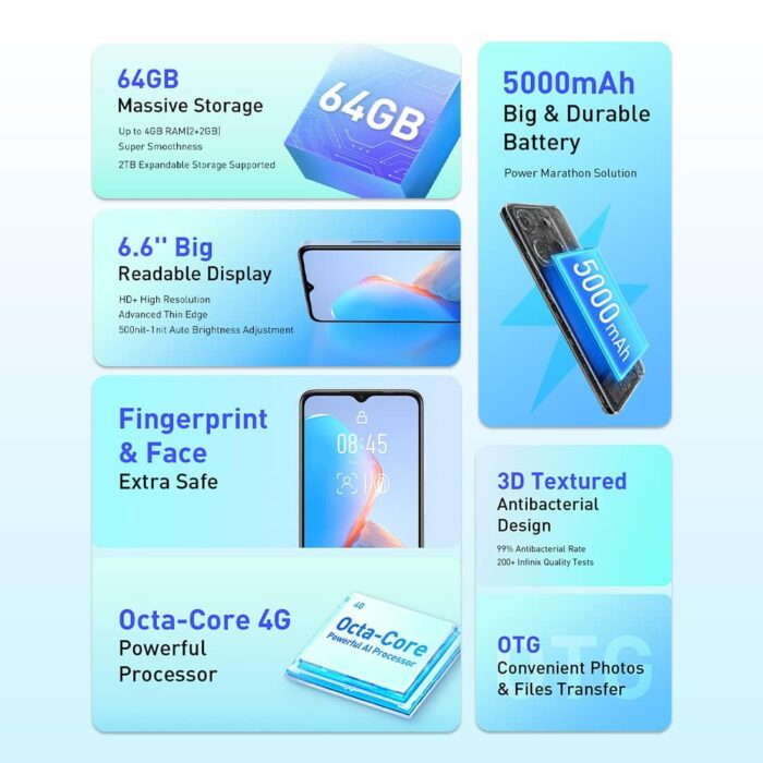 Infinix Smart 7 HD 64 GB 2 GB GREEN APPLE5 Infinix Smart 7 HD 64 GB 2 GB - Image 7