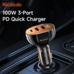 Mcdodo 100W 3-Port Digital Display PD Car Charger - Image 2