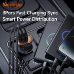 Mcdodo 100W 3-Port Digital Display PD Car Charger - Image 4