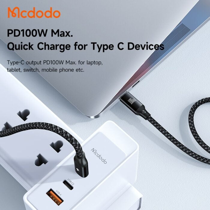 Mcdodo Type - C to L+C+Wireless Charger 100W Wireless Charging Cable For Apple Watch 6 Mcdodo Type – C to L+C+Wireless Charger 100W Wireless Charging Cable For Apple Watch - Image 3