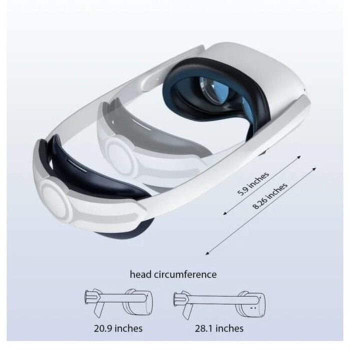 11 BLUPEBBLE ELITE ADJUSTABLE HEAD STRAP ( BP-VREAHSTRAP-WH ) - Image 4