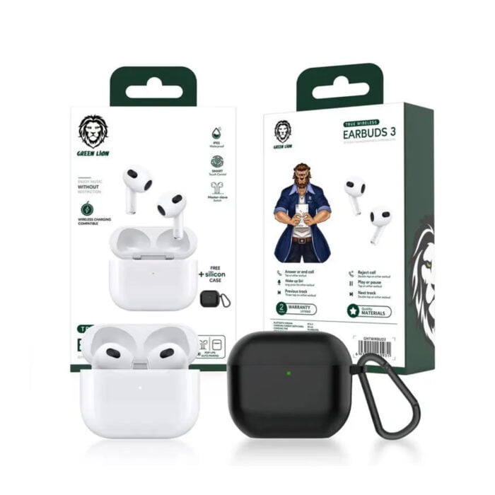 72 Green Lion True Wireless Earbuds 3 With Silicone Case - Image 4