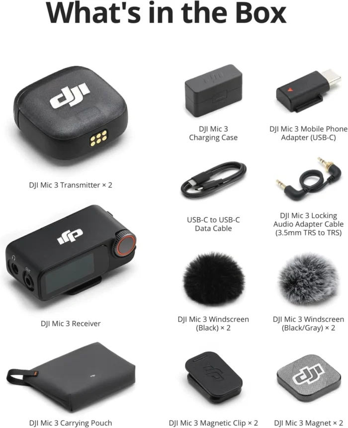 dji_mic_3_7 DJI Mic 3 (2 TX + 1 RX + Charging Case) - Image 7